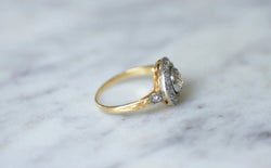 Bague cible ronde diamants - Castafiore