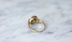 Bague cible ronde diamants - Castafiore