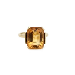 Bague citrine en or jaune - Castafiore