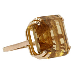 Bague citrine et or vintage - Castafiore