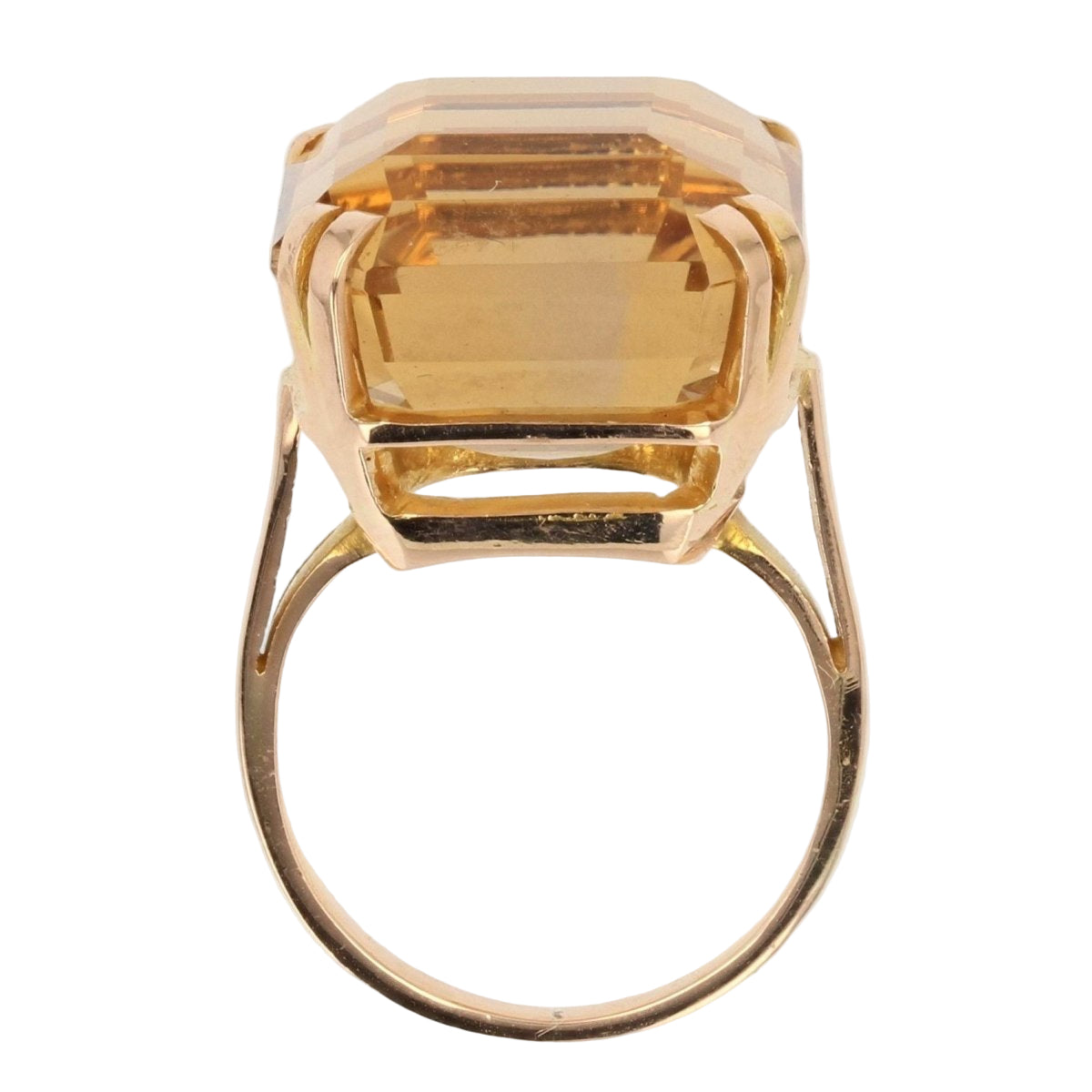 Bague citrine et or vintage - Castafiore