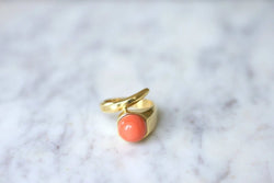 Bague clou or et corail - Castafiore