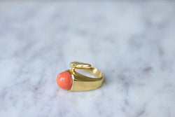 Bague clou or et corail - Castafiore