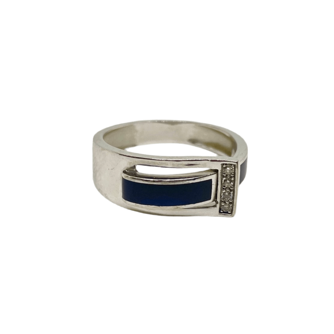 Bague CLOZEAU en or blanc, nacre et diamants - Castafiore