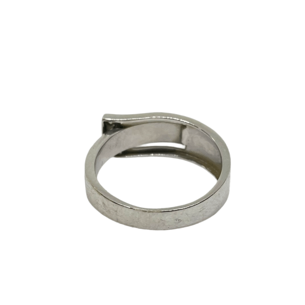 Bague CLOZEAU en or blanc, nacre et diamants - Castafiore