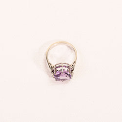 Bague cocktail améthyste en or blanc - Castafiore