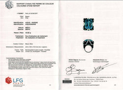 Bague Cocktail ANDRÉOLI "Santa Maria" en or blanc, résine, aigue-marine et diamants - Castafiore