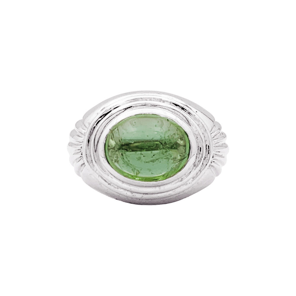 Ring Boucheron, "Jaïpur", white gold and green tourmaline.