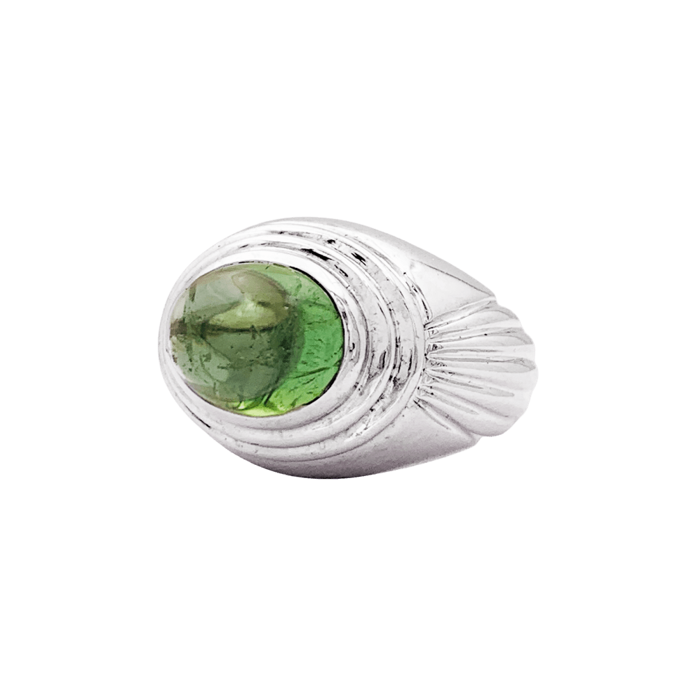 Ring Boucheron, "Jaïpur", white gold and green tourmaline.