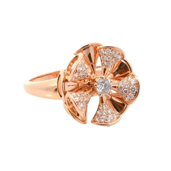 Bague Cocktail BULGARI "Diva's Dream" en or rose et diamants - Castafiore