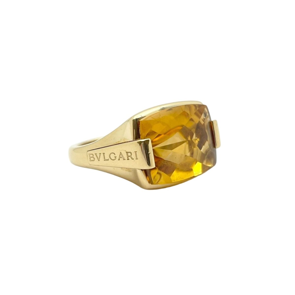 Bague Cocktail BULGARI "Metropolis" en or jaune et citrine - Castafiore