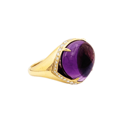 Ring Bulgari, "Sassi Mediterranean Eden", yellow gold, amethyst and diamonds.