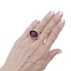 Ring Bulgari, "Sassi Mediterranean Eden", yellow gold, amethyst and diamonds.