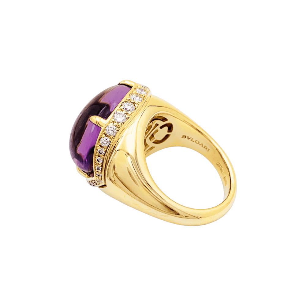 Ring Bulgari, "Sassi Mediterranean Eden", yellow gold, amethyst and diamonds.