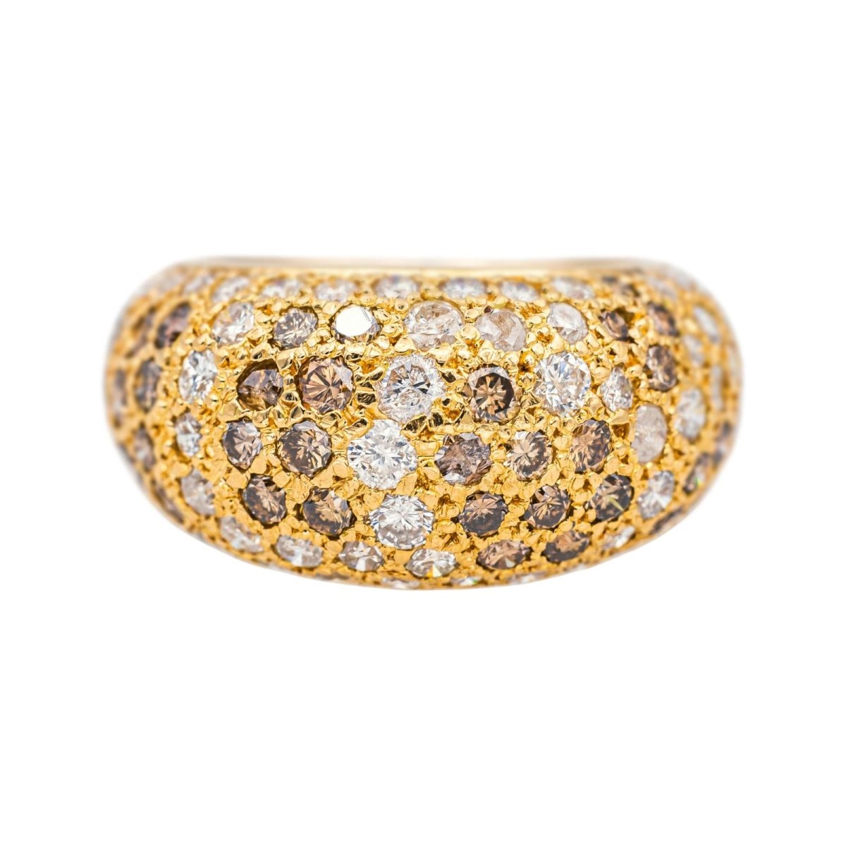 Bague Cocktail CARTIER "Sauvage" en or jaune et diamants - Castafiore