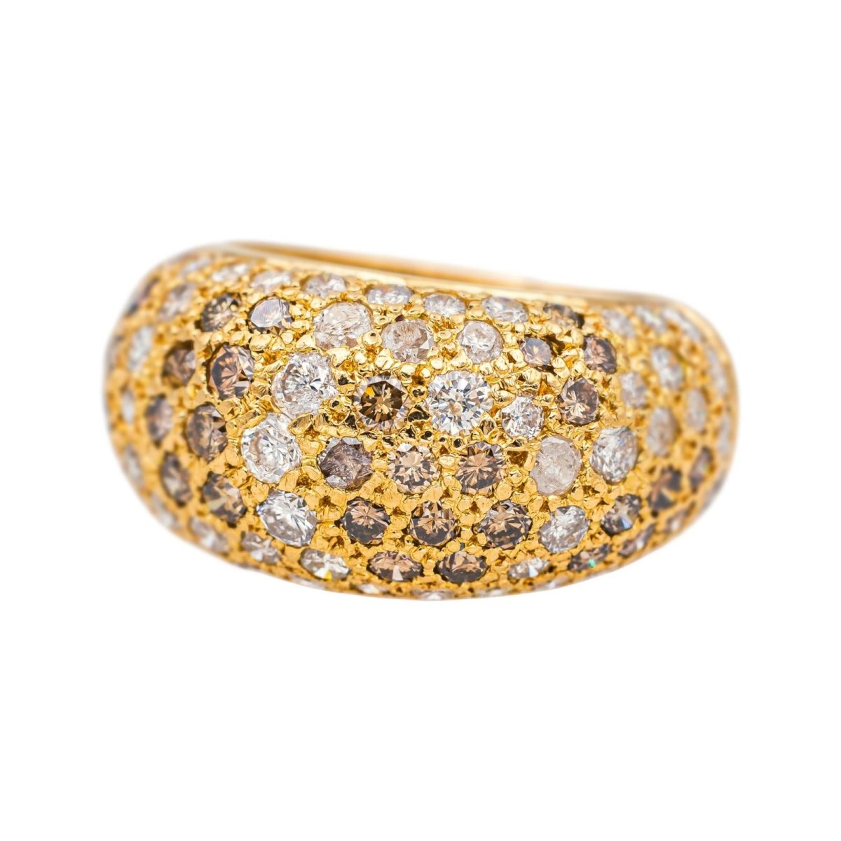 Bague Cocktail CARTIER "Sauvage" en or jaune et diamants - Castafiore