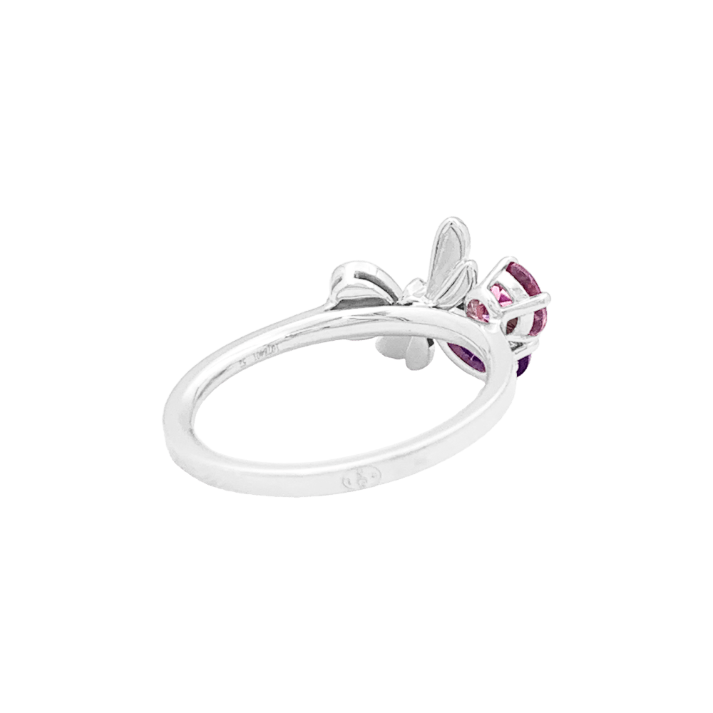 Bague Cocktail CHAUMET "Attrape - moi si tu m'aimes" en or blanc, améthyste, tourmaline, grenat et diamants - Castafiore