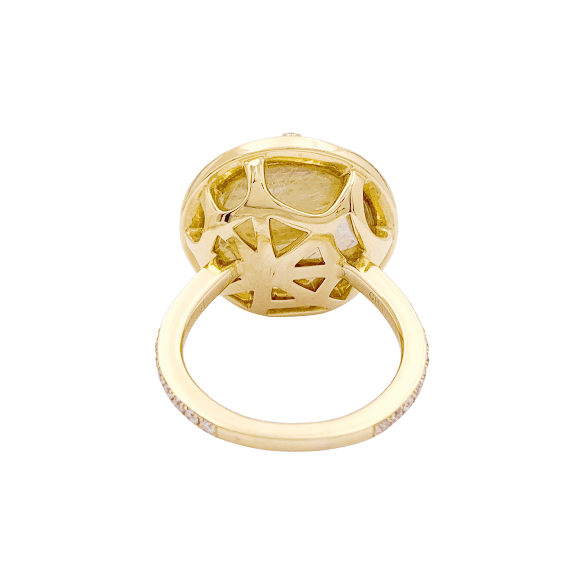 Bague Cocktail CHAUMET "Attrape Moi Si Tu M’aimes" en or jaune, quartz et diamants - Castafiore