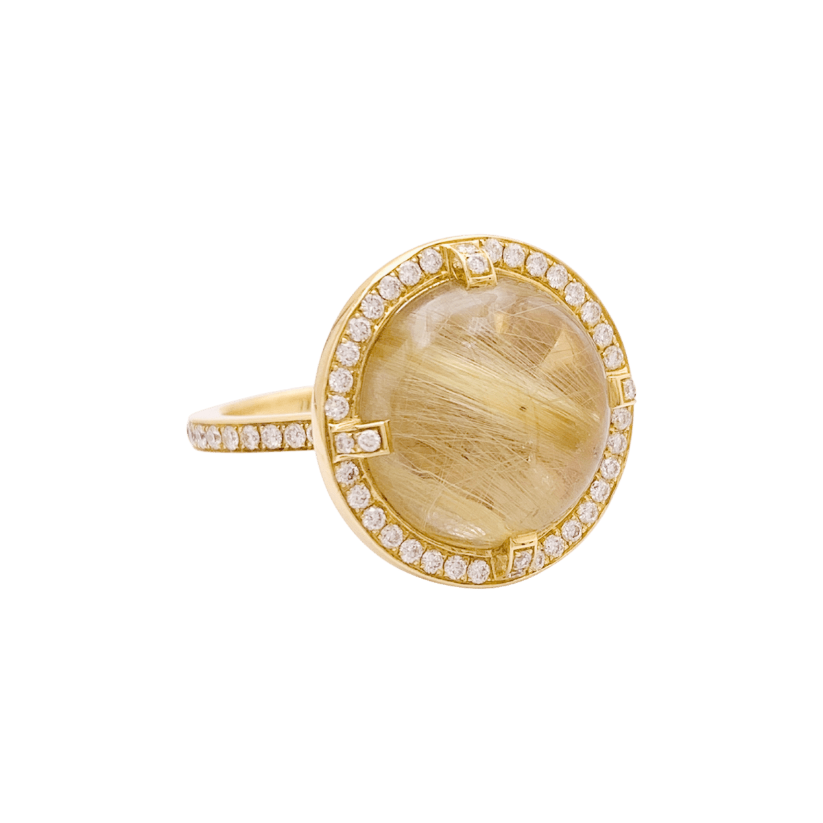 Bague Cocktail CHAUMET "Attrape Moi Si Tu M’aimes" en or jaune, quartz et diamants - Castafiore