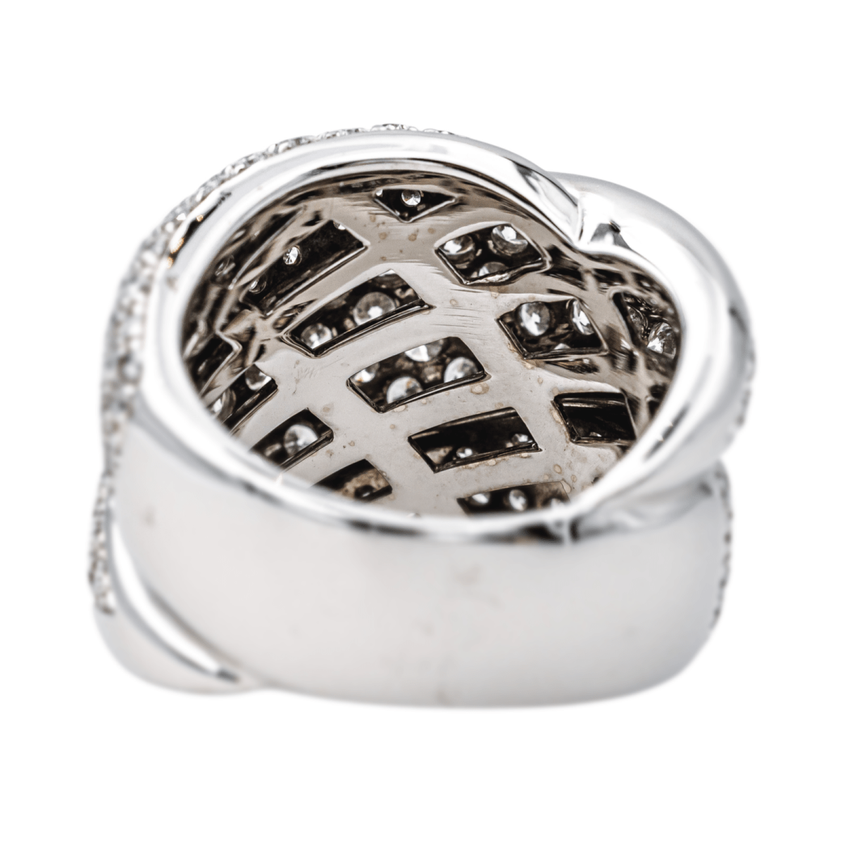Bague Cocktail DAMIANI "Gomitolo" en or blanc et diamants - Castafiore