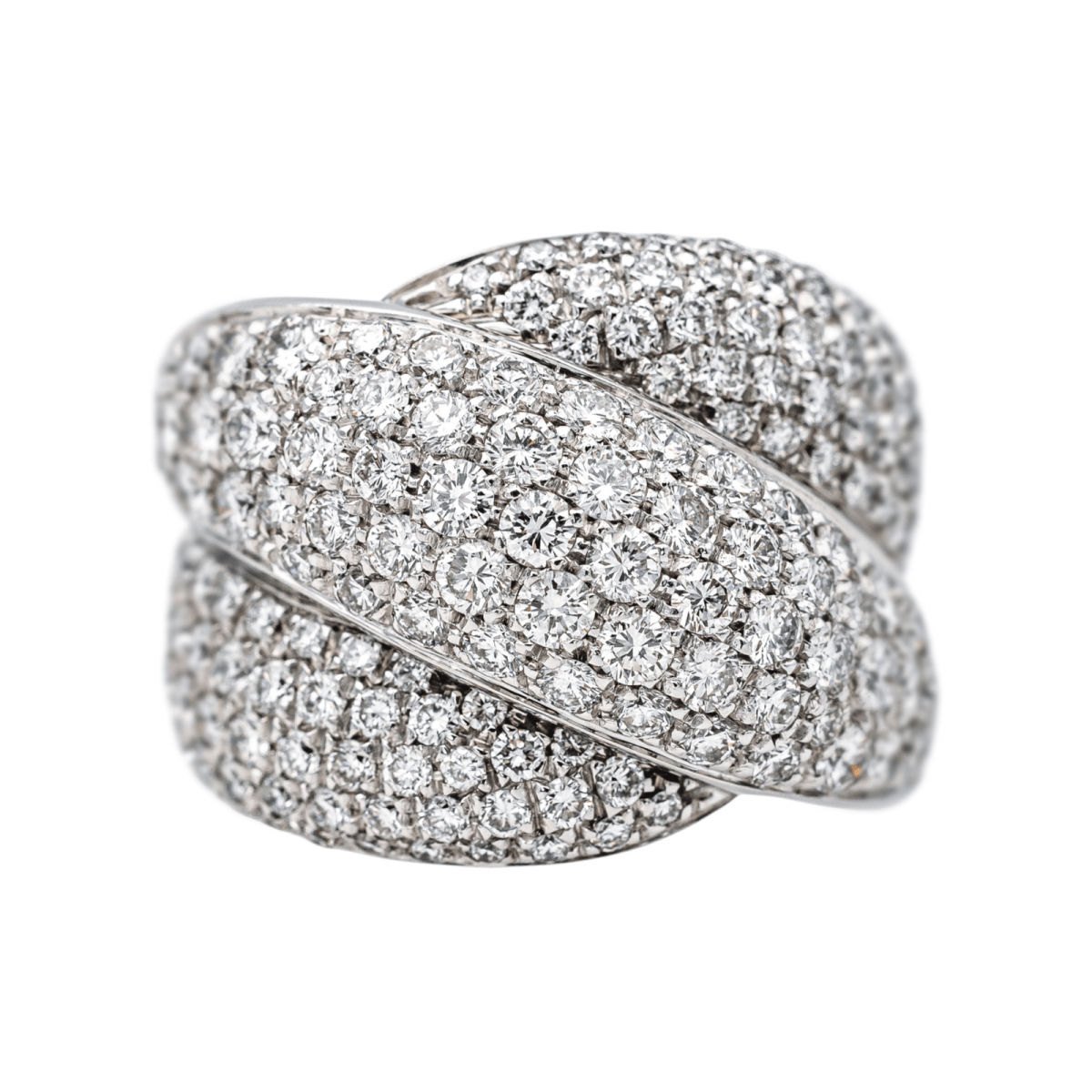 Bague Cocktail DAMIANI "Gomitolo" en or blanc et diamants - Castafiore