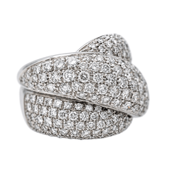 Bague Cocktail DAMIANI "Gomitolo" en or blanc et diamants - Castafiore