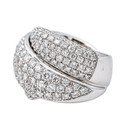 Bague Cocktail DAMIANI "Gomitolo" en or blanc et diamants - Castafiore