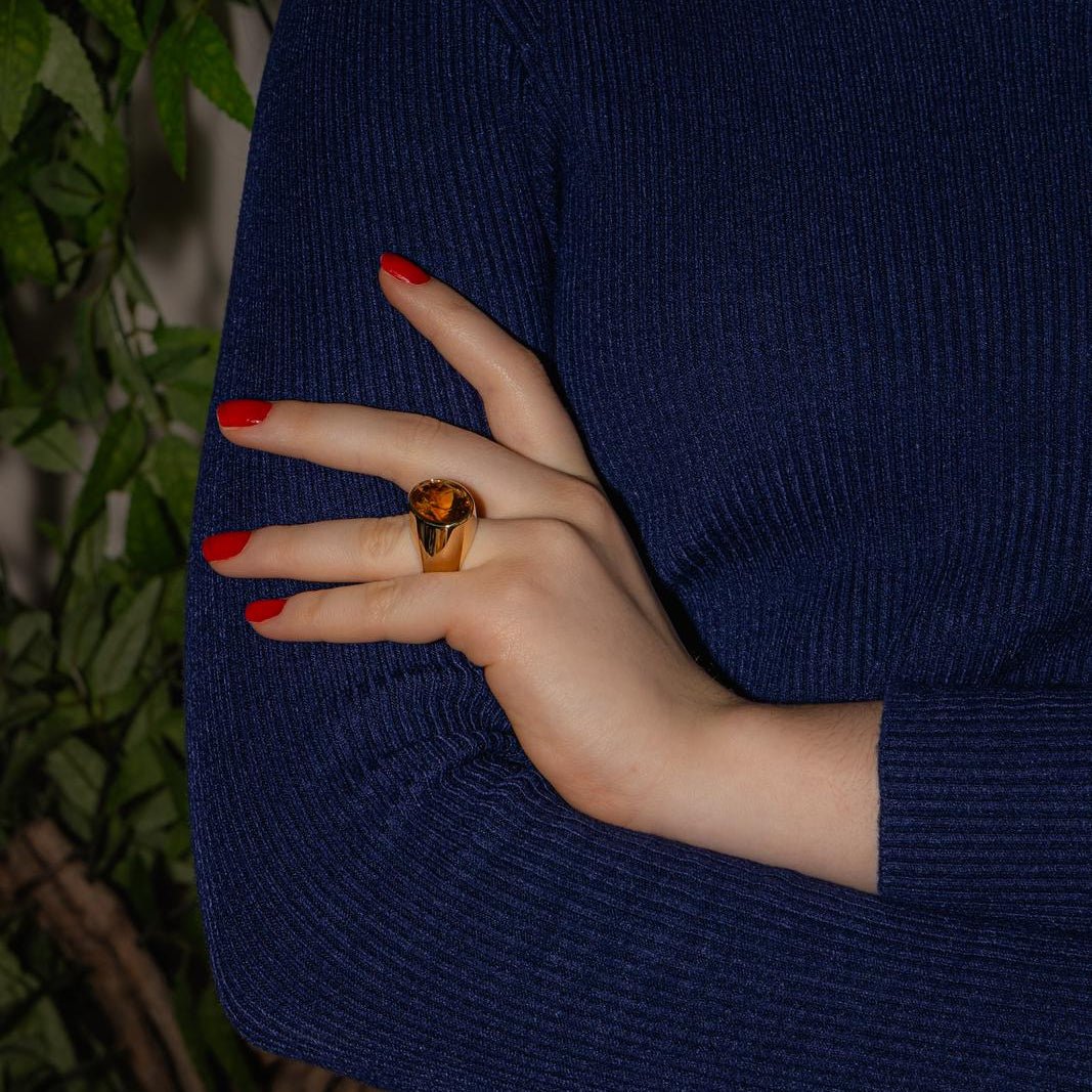 Dinh Van Ring  Yellow gold Citrine