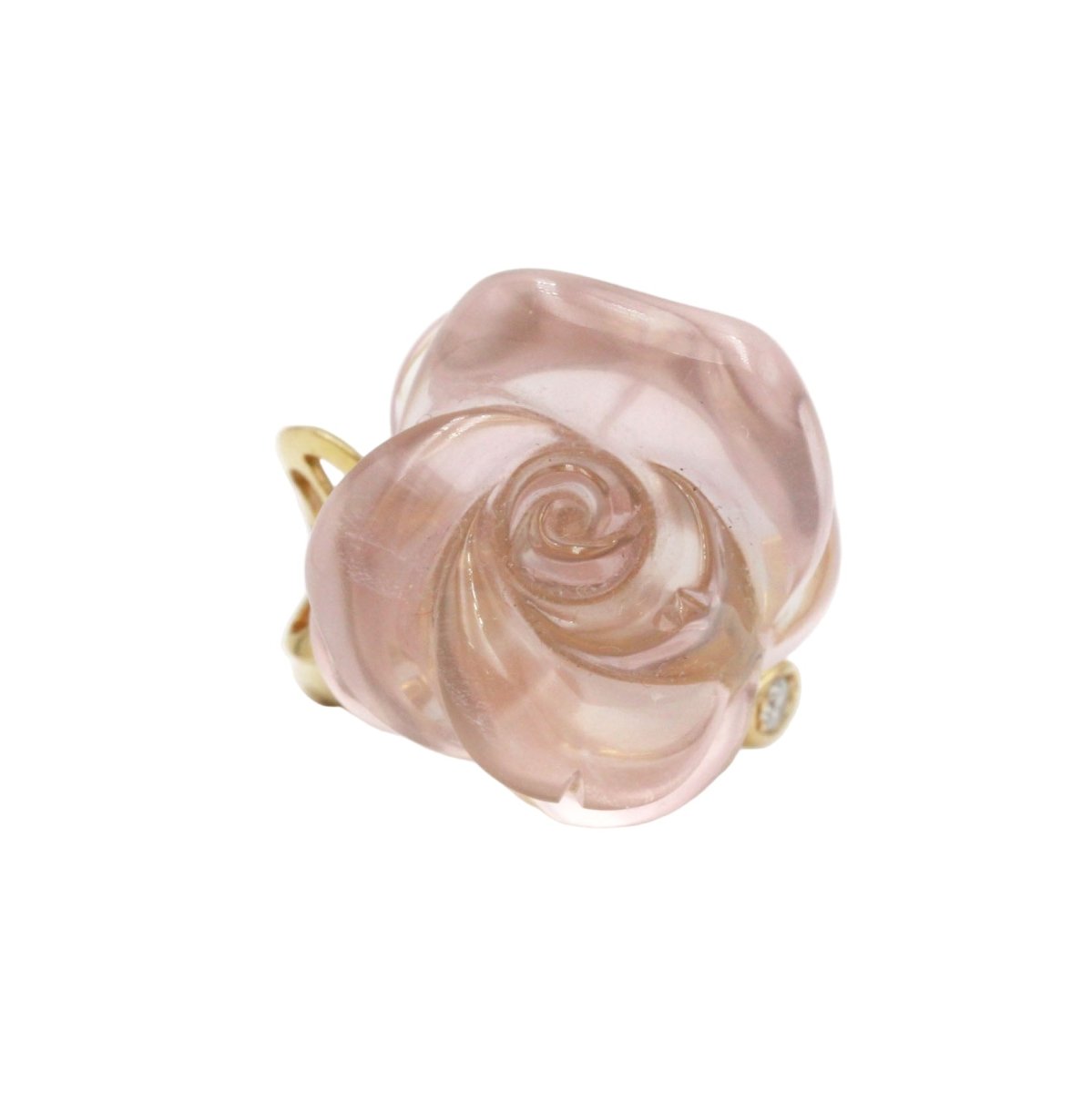Bague Cocktail DIOR "Pré - Catelan" en or rose, quartz et diamant - Castafiore