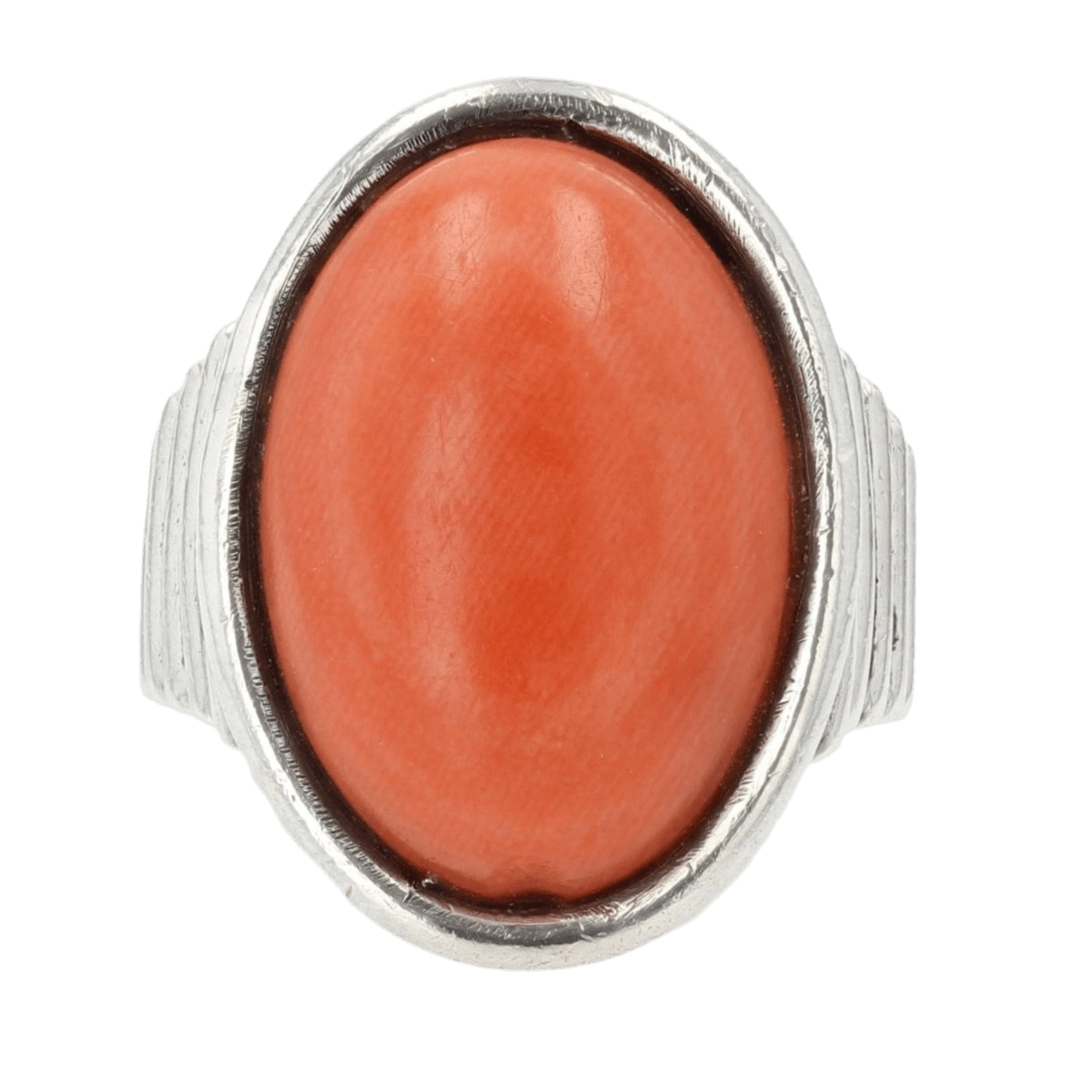 Bague Cocktail en or argent et corail - Castafiore