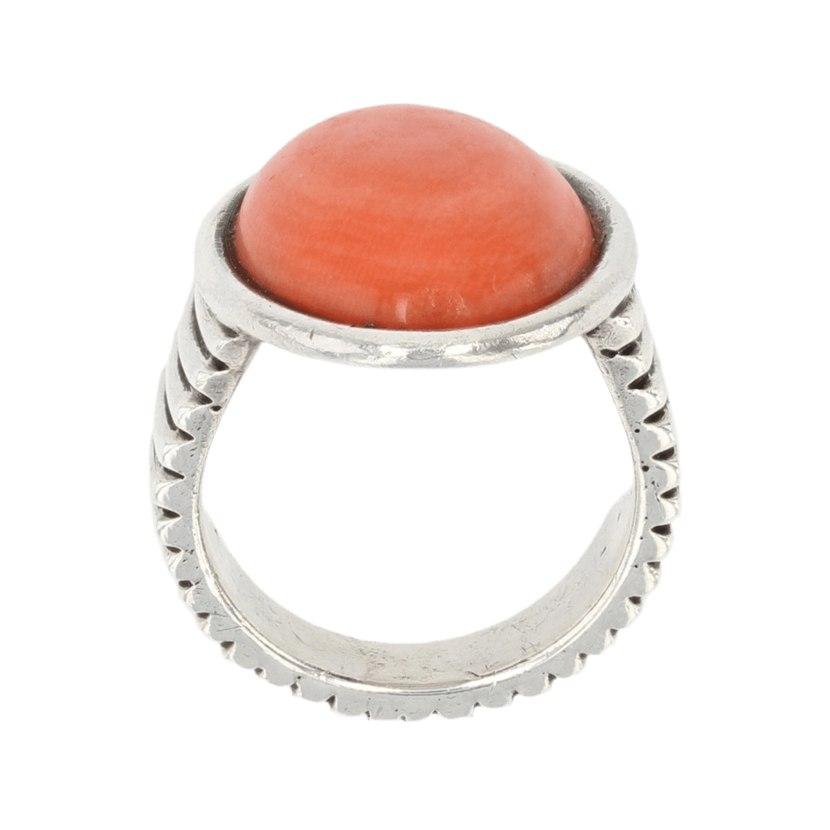 Bague Cocktail en or argent et corail - Castafiore