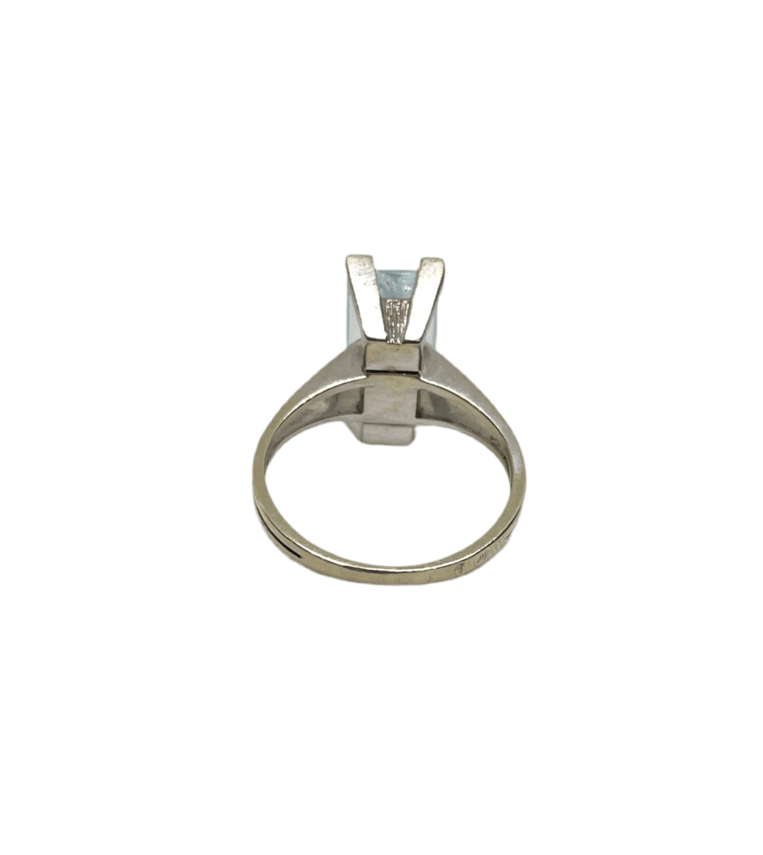 Bague Cocktail en or blanc et aigue - marine - Castafiore