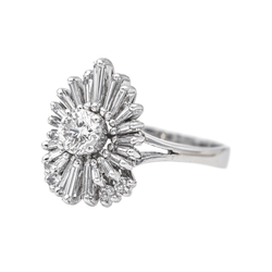 Bague Cocktail en or blanc et diamants - Castafiore