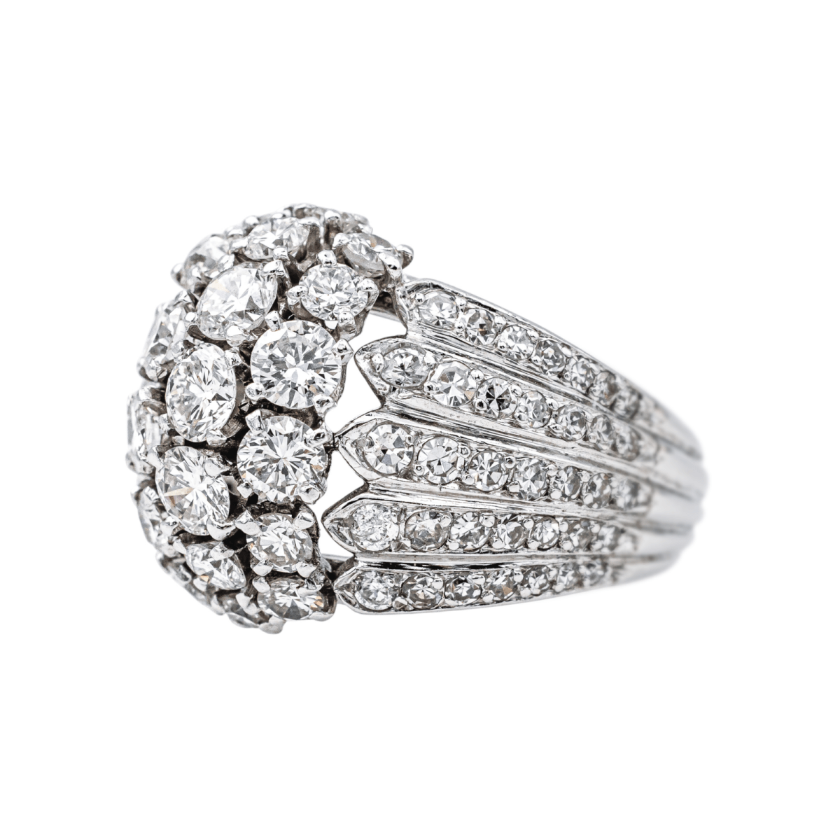 Bague Cocktail en or blanc et diamants - Castafiore