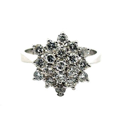 Bague Cocktail en or blanc et diamants - Castafiore