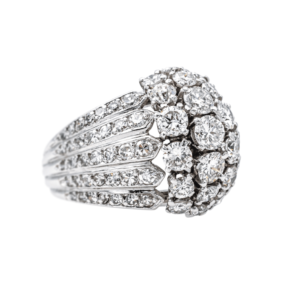 Bague Cocktail en or blanc et diamants - Castafiore
