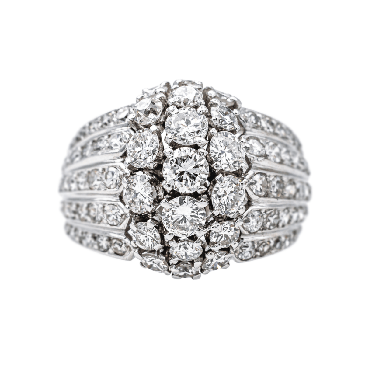Bague Cocktail en or blanc et diamants - Castafiore