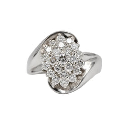 Bague Cocktail en or blanc et diamants - Castafiore
