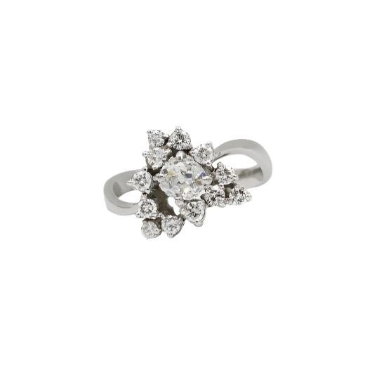 Bague Cocktail en or blanc et diamants - Castafiore