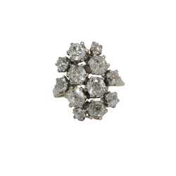 Bague Cocktail en or blanc et diamants - Castafiore