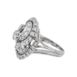Bague Cocktail en or blanc et diamants - Castafiore