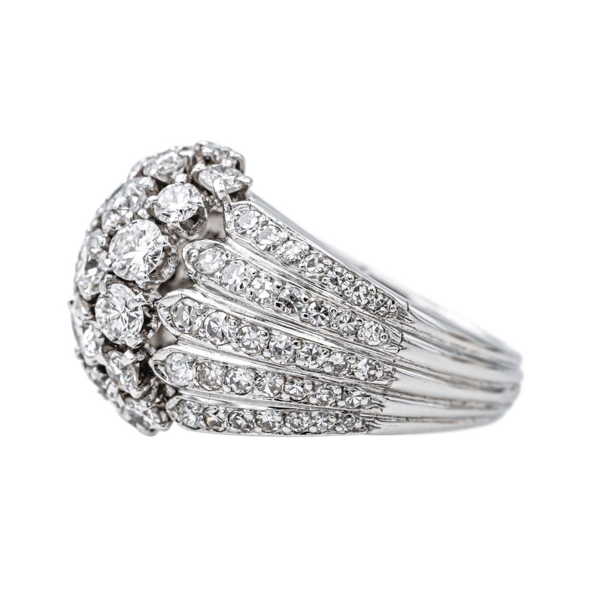 Bague Cocktail en or blanc et diamants - Castafiore