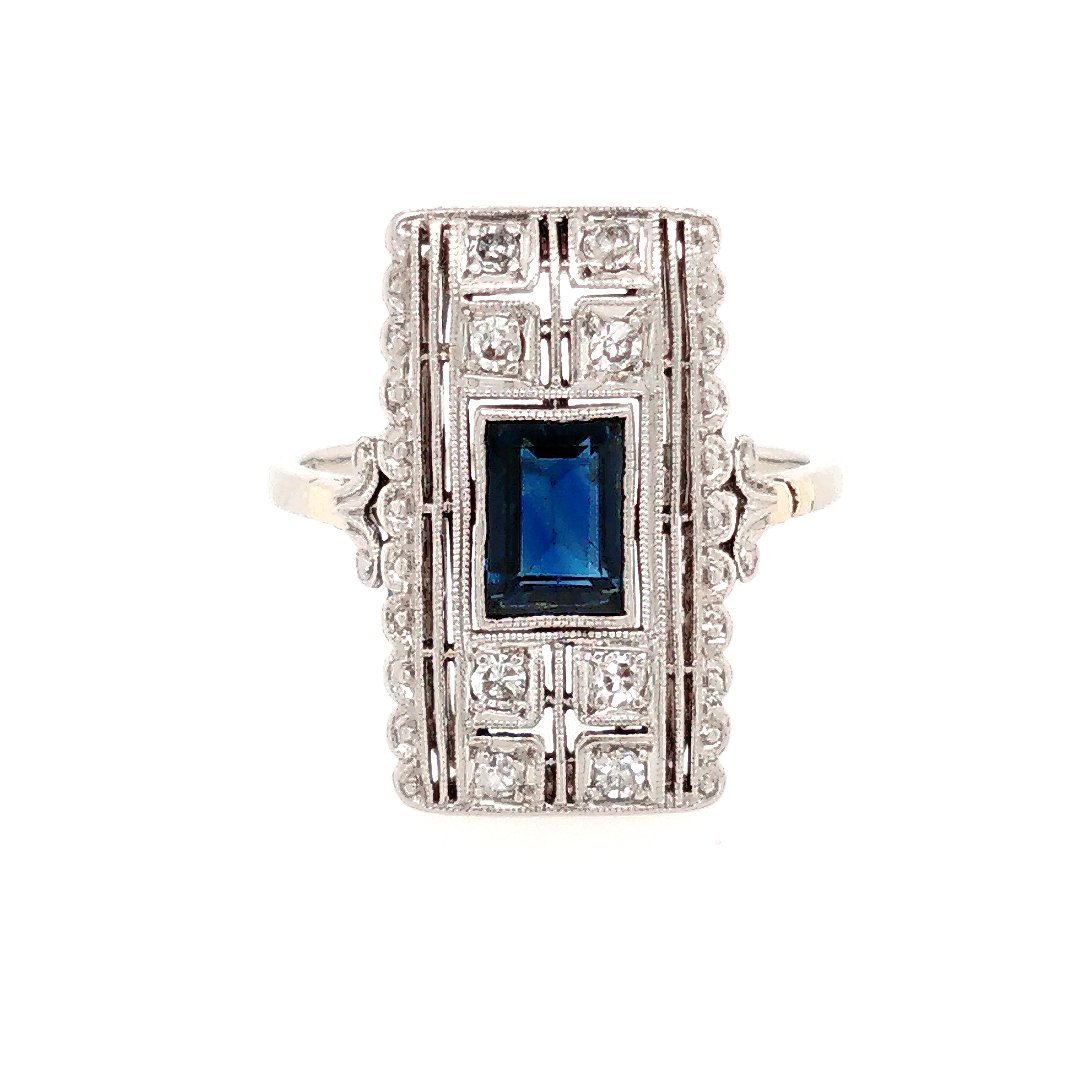 Bague Cocktail en or blanc et platine - Castafiore