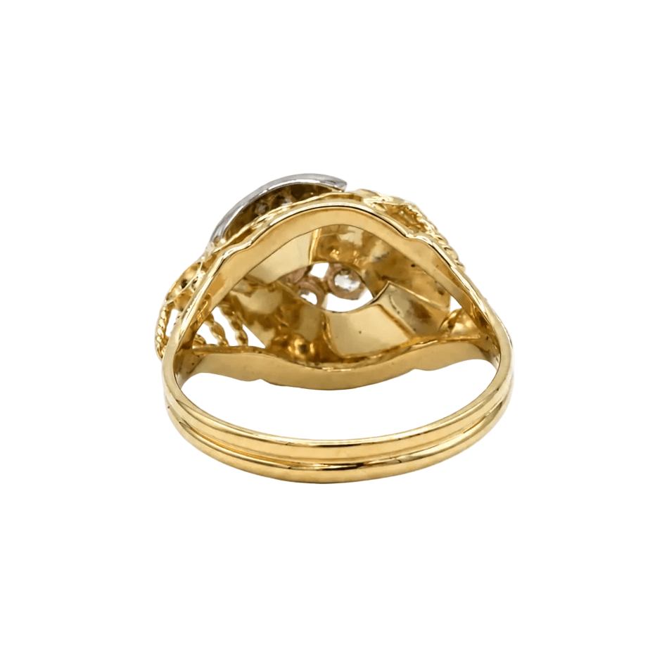 Bague Cocktail en or blanc, or jaune et diamants - Castafiore