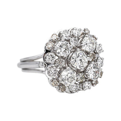 Bague Cocktail en or blanc, platine et diamants - Castafiore