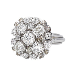 Bague Cocktail en or blanc, platine et diamants - Castafiore
