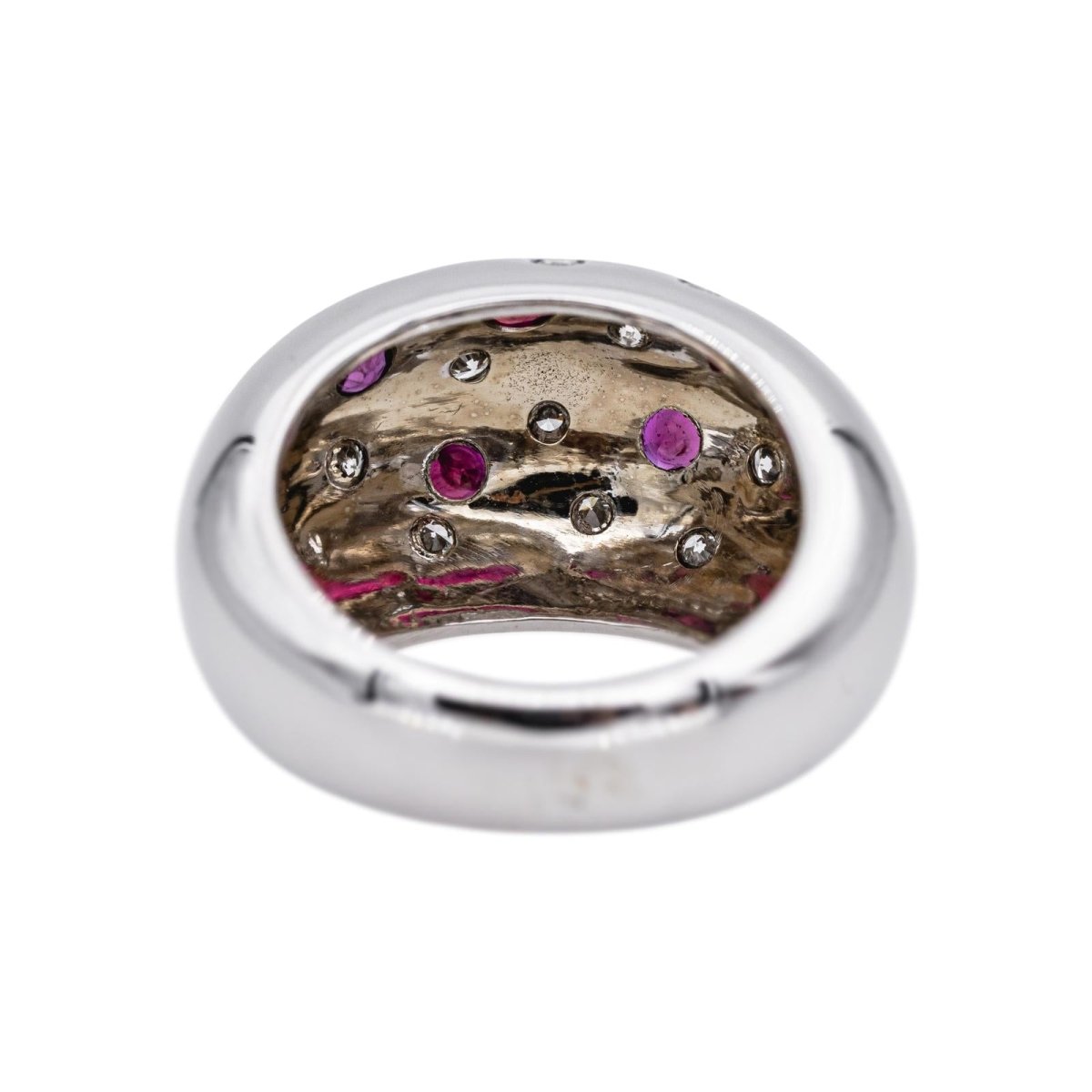 Ring  White gold ball  diamond 