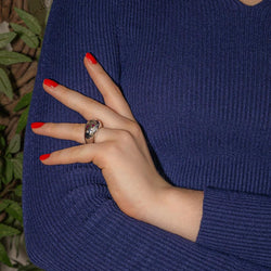 Ring  White gold ball  diamond 