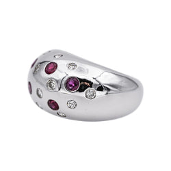 Ring  White gold ball  diamond 