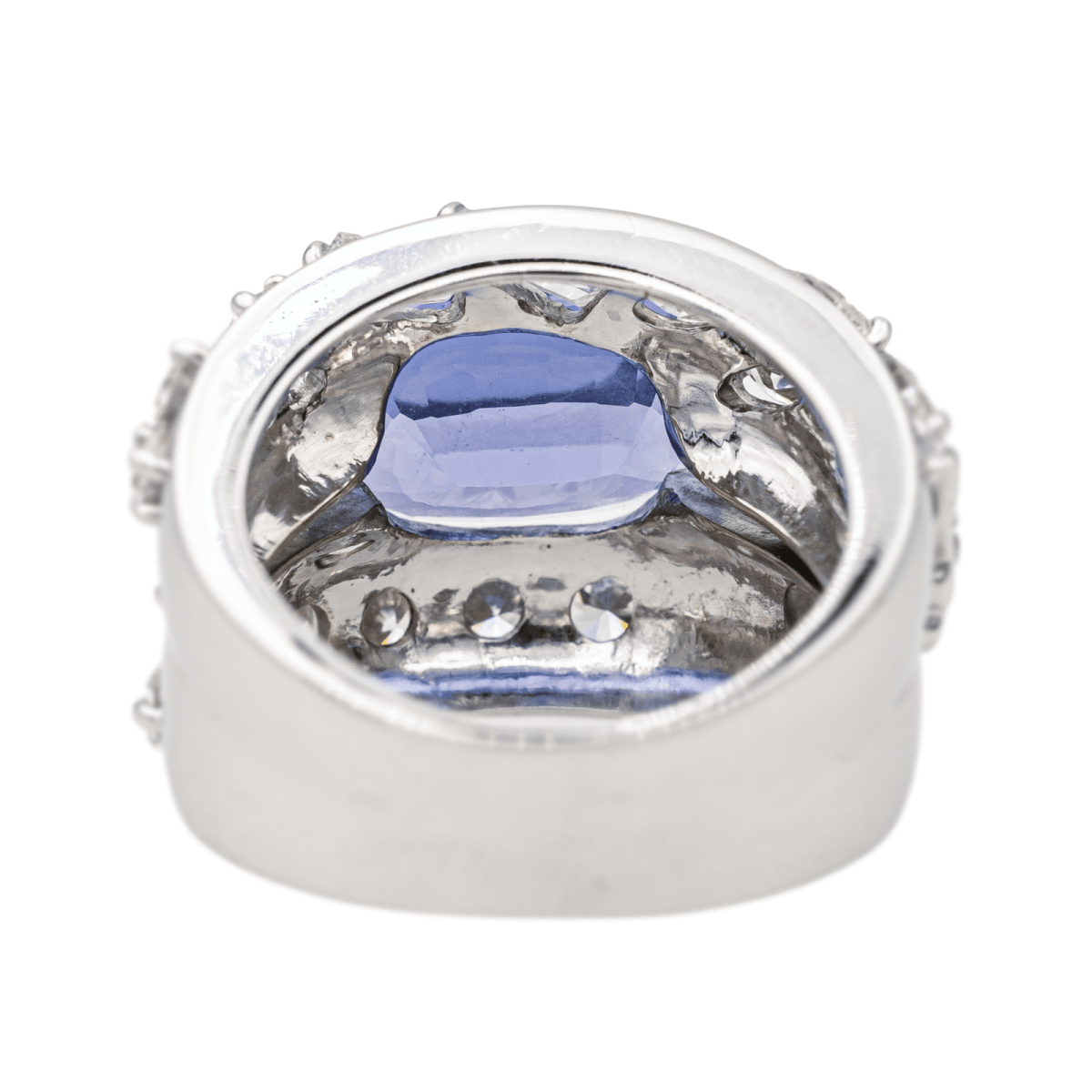 Bague Cocktail en or blanc, tanzanite et dia - Castafiore